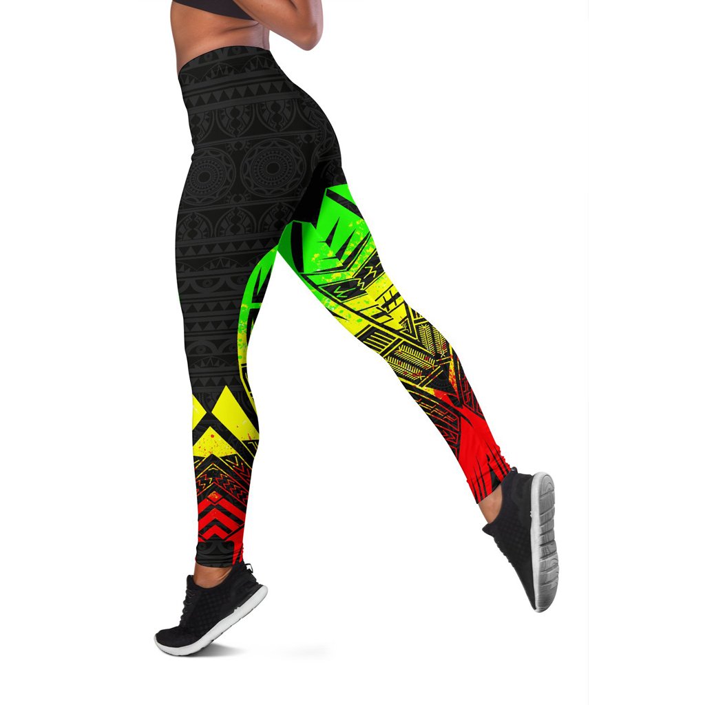 Fiji Polynesian Leggings - Polynesian Tattoo Reggae Version - Polynesian Pride