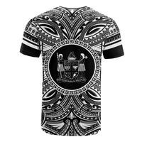 Fiji T Shirt Fijian Coat of Arms Polynesian White Black - Polynesian Pride