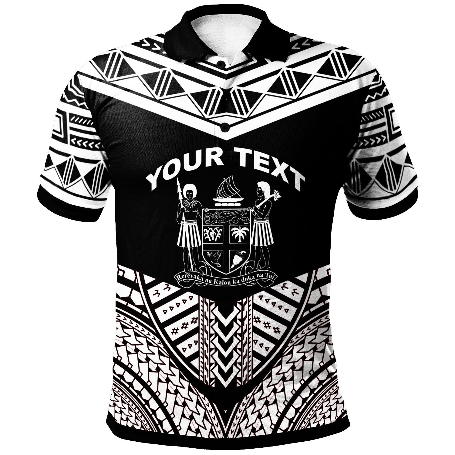 Fiji Custom Polo Shirt Tribal Pattern Cool Style White Color Unisex White - Polynesian Pride