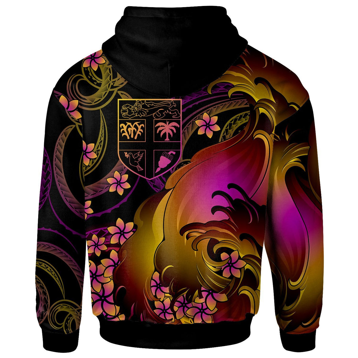 Fiji Custom Hoodie Fiji in wave - Polynesian Pride
