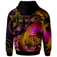 Fiji Custom Zip up Hoodie Fiji in wave - Polynesian Pride