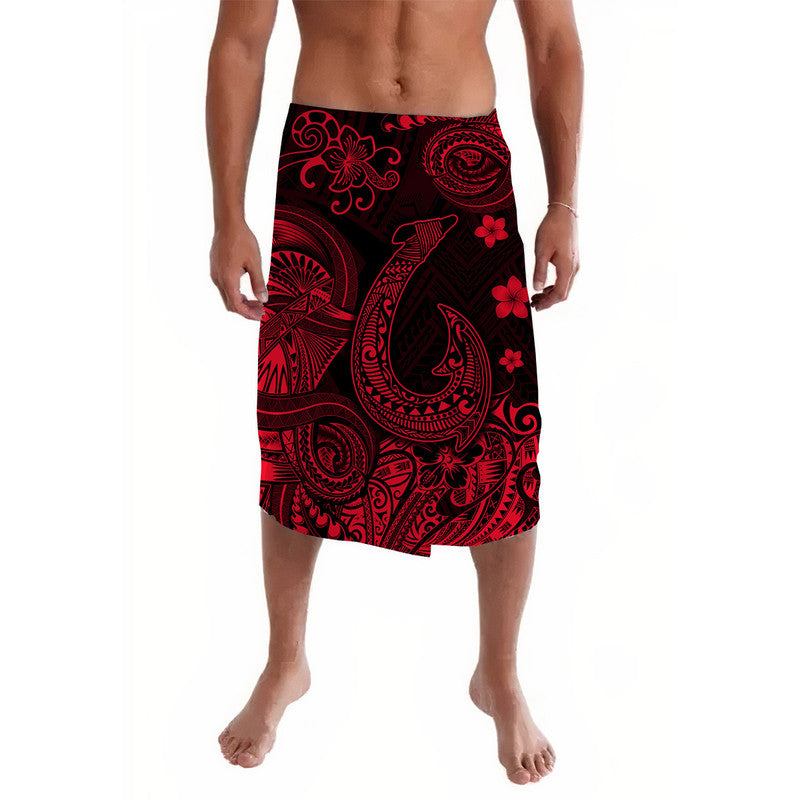 Hawaii Fish Hook Polynesian Lavalava Unique Style Red LT8 Red - Polynesian Pride