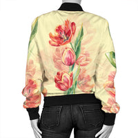 Flower Art Bomber Jacket - AH - Polynesian Pride