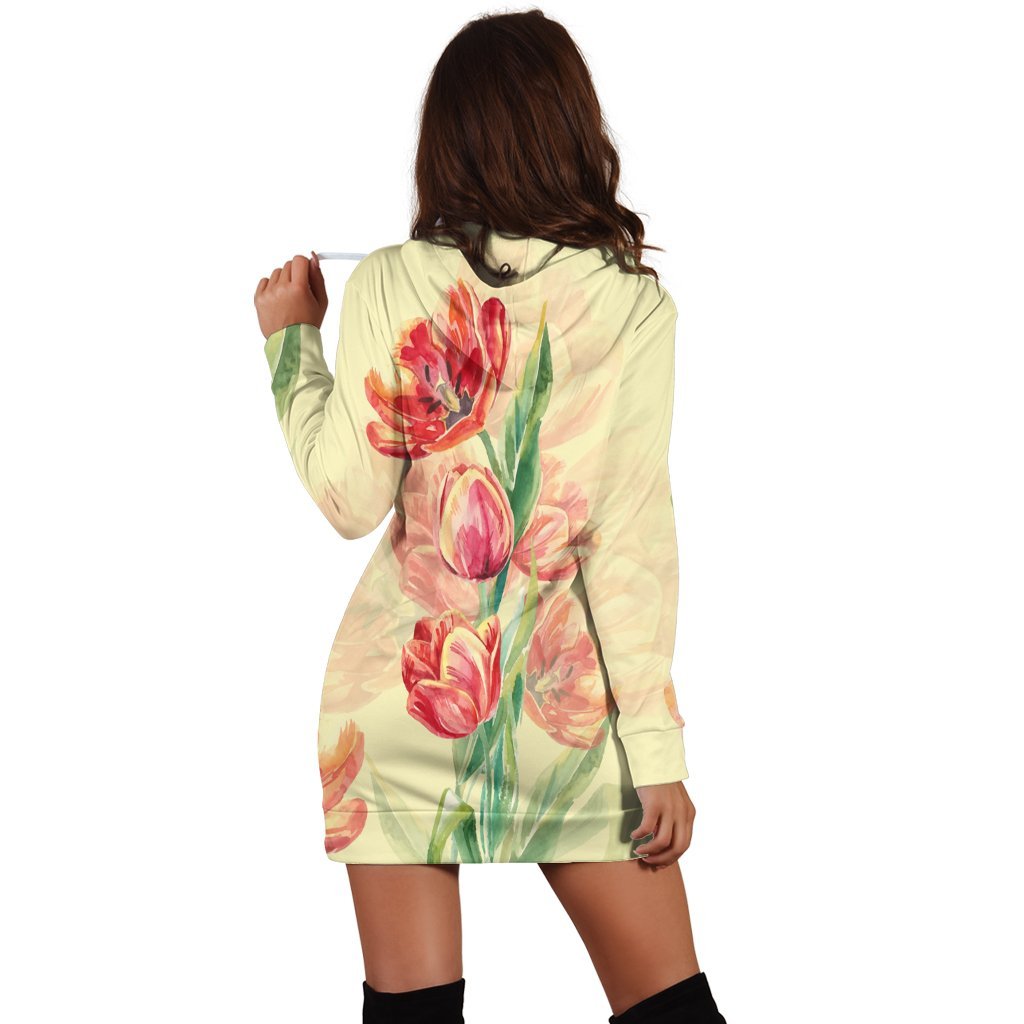 Flower Art Hoodie Dress - AH - Polynesian Pride