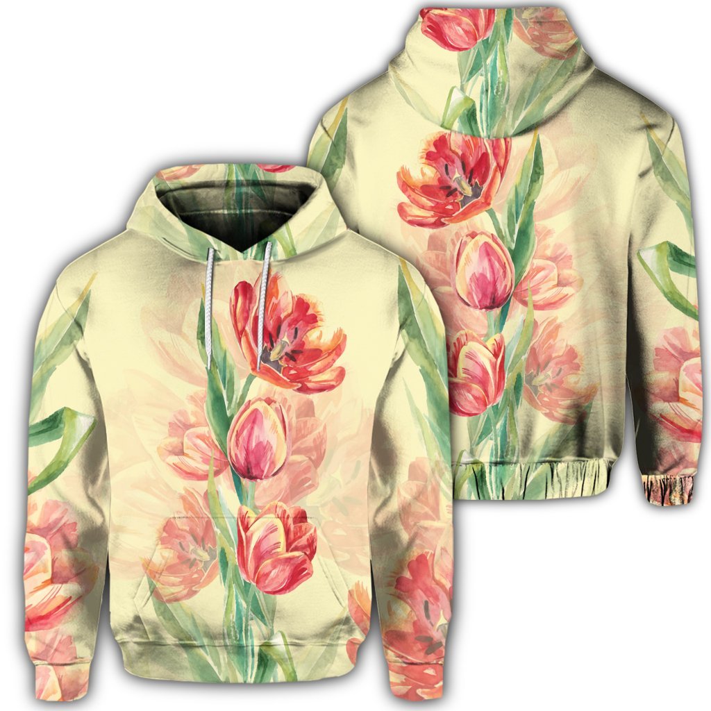 Flower Art Hoodie Unisex Art - Polynesian Pride