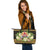 French Polynesia Leather Tote - Polynesian Gold Patterns Collection - Polynesian Pride