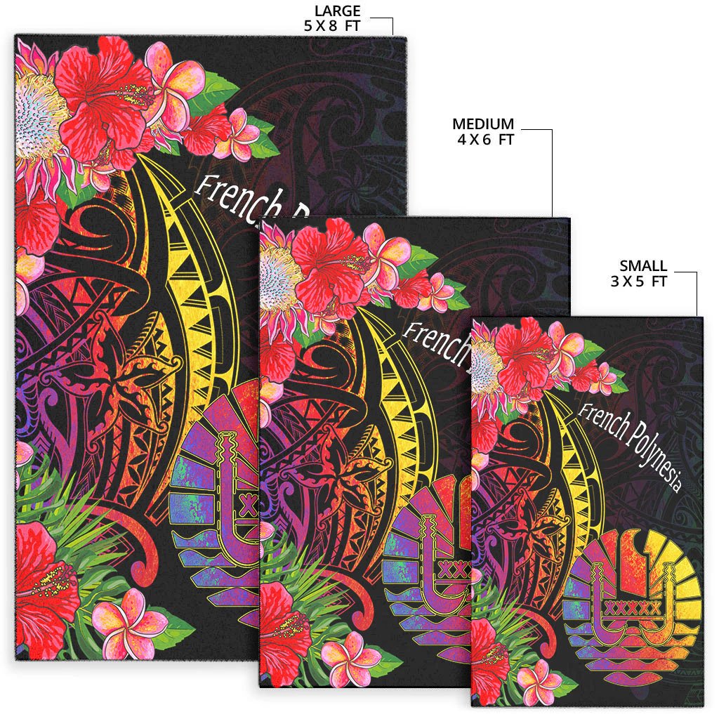 French Polynesia Area Rug - Tropical Hippie Style - Polynesian Pride
