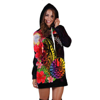 French Polynesia Hoodie Dress - Tropical Hippie Style - Polynesian Pride