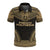 French Polynesia Polo Shirt French Polynesia Coat Of Arms Polynesian Chief Tattoo Gold Version Unisex Gold - Polynesian Pride