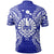 French Polynesian Polo Shirt French Polynesian Coat Of Arms Map Polynesian Tattoo Blue - Polynesian Pride