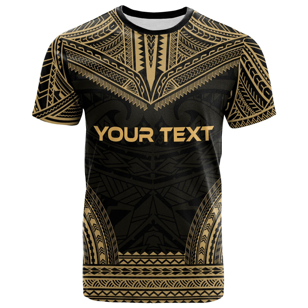 Marshall Islands Custom T Shirt Marshall Islands Flag Polynesian Chief Tattoo Gold Version Unisex Gold - Polynesian Pride