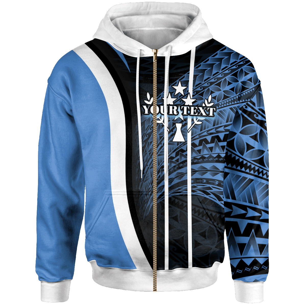 Kosrae Zip Hoodie Custom Special Unisex Blue - Polynesian Pride
