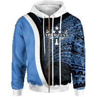 Kosrae Zip Hoodie Custom Special Unisex Blue - Polynesian Pride