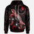 Yap Polynesian Hoodie Turtle With Blooming Hibiscus Red Unisex Red - Polynesian Pride