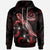 Vanuatu Polynesian Hoodie Turtle With Blooming Hibiscus Red Unisex Red - Polynesian Pride