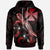 Wallis and Futuna Polynesian Hoodie Turtle With Blooming Hibiscus Red Unisex Red - Polynesian Pride