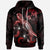 Tonga Polynesian Hoodie Turtle With Blooming Hibiscus Red Unisex Red - Polynesian Pride