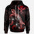 Hawaii Polynesian Hoodie Turtle With Blooming Hibiscus Red Unisex Red - Polynesian Pride