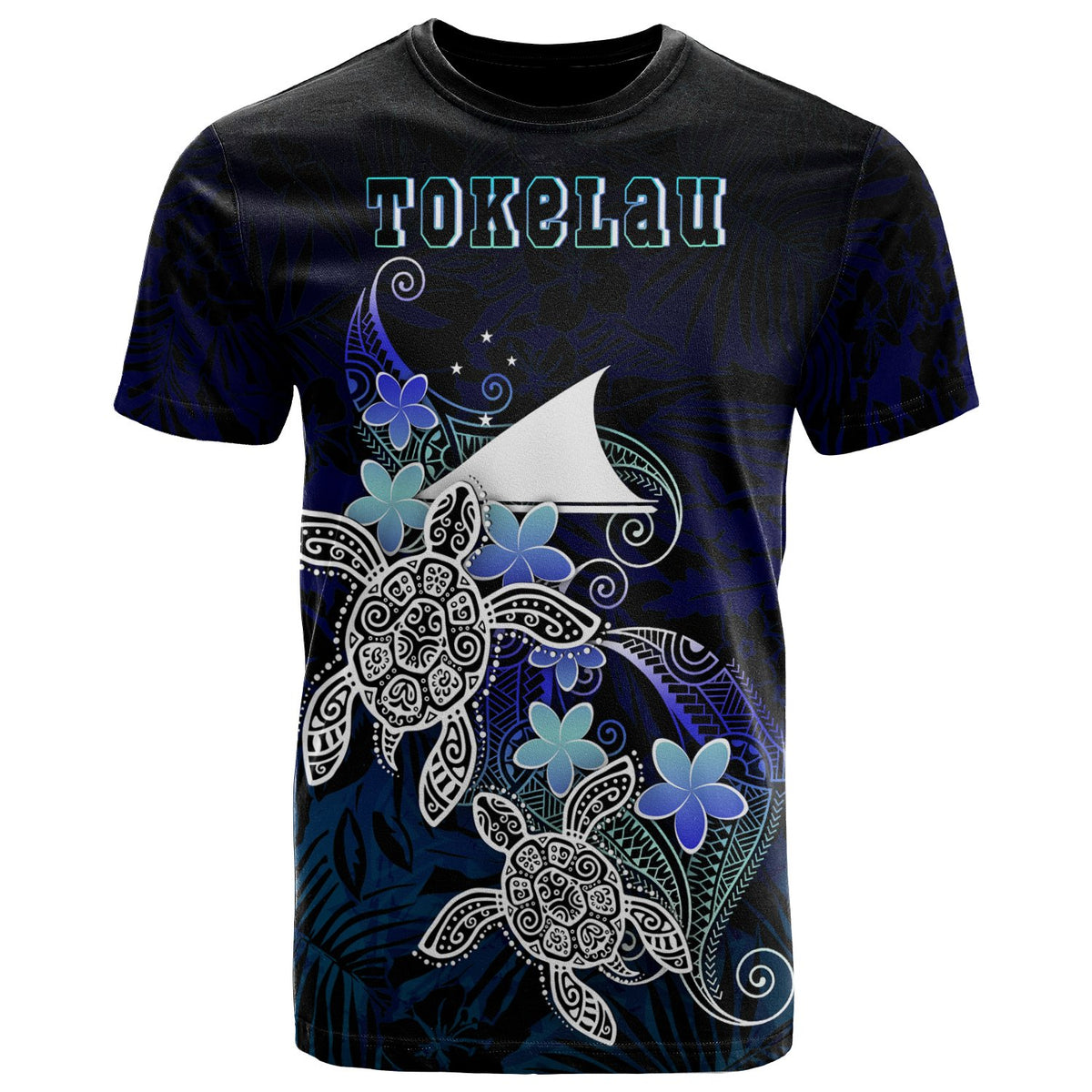 Tokelau Polynesian T Shirt Blue Turtle Couple Unisex Blue - Polynesian Pride