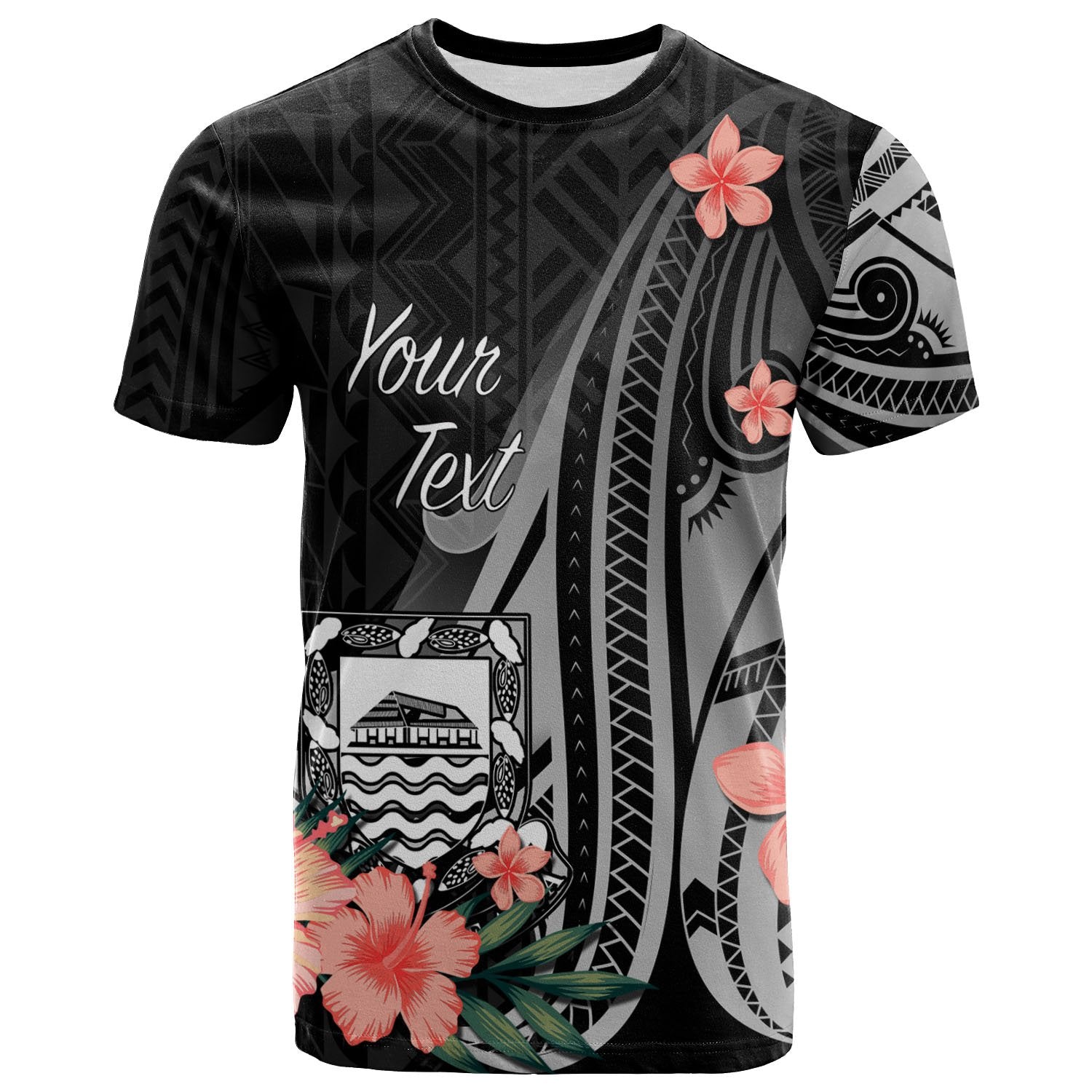 Tuvalu Custom T Shirt Polynesian Hibiscus Pattern Style Unisex Black - Polynesian Pride