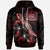 Samoa Polynesian Hoodie Turtle With Blooming Hibiscus Red Unisex Red - Polynesian Pride