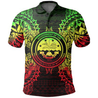 Federated States of Micronesian Polo Shirt Federated States of Micronesian Seal Map Polynesian Tattoo Reggae Unisex Reggae - Polynesian Pride