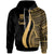 Tuvalu Hoodie Gold Tentacle Tribal Pattern Unisex Gold - Polynesian Pride