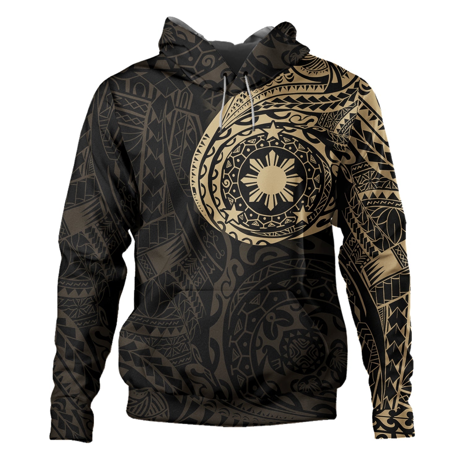 Philippines Polynesian Tattoo Style Hoodie Ver.02 RLT7 Pullover Hoodie - Polynesian Pride