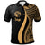 Tonga Polo Shirt Gold Polynesian Tentacle Tribal Pattern Unisex Gold - Polynesian Pride