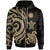 Northern Mariana Zip up Hoodie Gold Tentacle Turtle Unisex Gold - Polynesian Pride