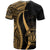 Niue Custom T Shirt Gold Micronesian Tentacle Tribal Pattern - Polynesian Pride