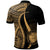 Northern Mariana Islands Polo Shirt Gold Polynesian Tentacle Tribal Pattern - Polynesian Pride