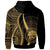 Federated States of Micronesia Custom Zip up Hoodie Gold Tentacle Tribal Pattern - Polynesian Pride