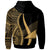 Tokelau Custom Zip up Hoodie Gold Tentacle Tribal Pattern - Polynesian Pride