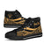 Niue Custom Personalised High Top Shoes Gold - Polynesian Tentacle Tribal Pattern - Polynesian Pride