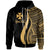 Wallis and Futuna Custom Zip up Hoodie Gold Tentacle Tribal Pattern Unisex Gold - Polynesian Pride