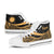 Nauru High Top Shoes Gold - Polynesian Tentacle Tribal Pattern - Polynesian Pride