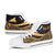 Tokelau Custom Personalised High Top Shoes Gold - Polynesian Tentacle Tribal Pattern - Polynesian Pride