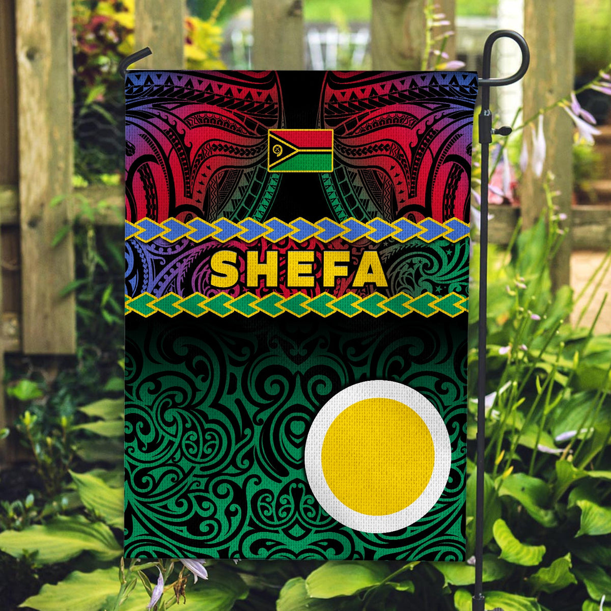 Shefa Province Flag Vanuatu Pig Tusk Polynesian Flag Style LT14 - Polynesian Pride