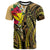 Hawaii T Shirt Yellow Gold Tribal Pattern and Hibiscus Plumeria Unisex YELLOW - Polynesian Pride