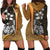 Samoa Polynesian Women's Hoodie Dress Gold - Turtle With Hook Gold - Polynesian Pride