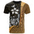 Cook Islands Polynesian Custom T Shirt Gold Turtle with Hook Unisex GOLD - Polynesian Pride