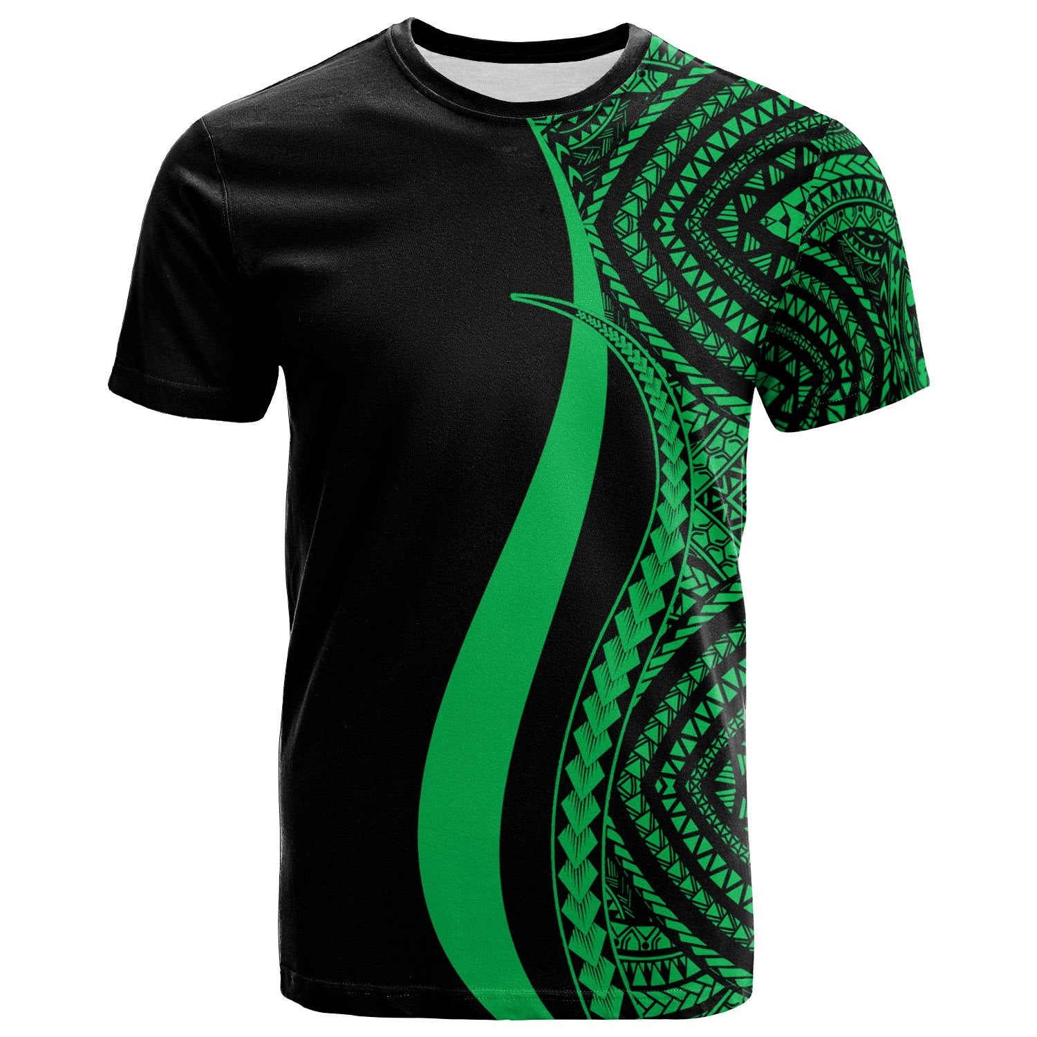 Micronesia T Shirt Green Micronesian Tentacle Tribal Pattern Unisex GREEN - Polynesian Pride