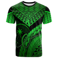 Chuuk T Shirt Green Polynesian Necklace and Lauhala Unisex Art - Polynesian Pride