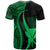 Hawaii Custom T Shirt Kanaka Maoli Green Polynesian Tentacle Tribal Pattern - Polynesian Pride