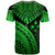 Kosrae T Shirt Green Polynesian Necklace and Lauhala - Polynesian Pride