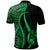 Tonga Polo Shirt Green Polynesian Tentacle Tribal Pattern - Polynesian Pride