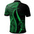 Niue Polo Shirt Green Polynesian Tentacle Tribal Pattern - Polynesian Pride