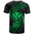 Polynesian Hawaii T Shirt Green Spiral Pattern Hibiscus - Polynesian Pride