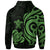 American Samoa Polynesian Zip up Hoodie Green Tentacle Turtle - Polynesian Pride